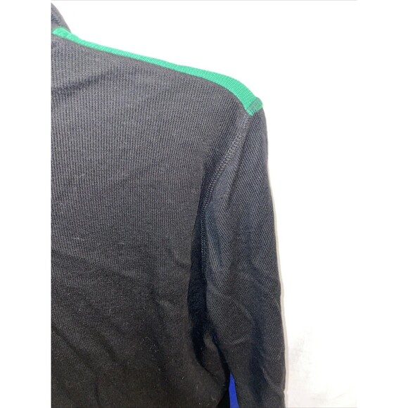 Onque Casuals Women’s Christmas Cardigan Sz Small Black Colorblock Santa Buttons - Picture 10 of 12